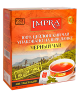 Чай Impra черный высокогорный, двухкамерный пакет с ярлыком 100 пакетиков