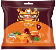 Сухарики ржаные Три корочки курица + соус терияки 60 г + 20 г