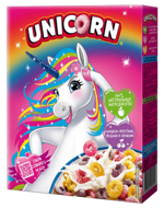 Сухой завтрак Unicorn радужные колечки, фруктовый вкус 195 г